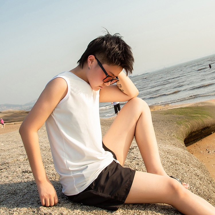 New handsome T - neutral beam chest swimsuit Les beam chest underwear hot spring water park t swimsuit beam chest vest