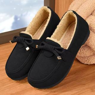 Thickened old beijing cloth shoes for women 2025 new beanie shoes for outer wear non-slip furry shoes not tiring feet warm lazy shoes