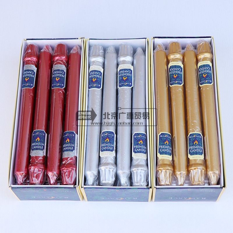 10-inch European-style color-plated long-bar candle sample room home decoration candlelight dinner candlestick candle high 25cm candle