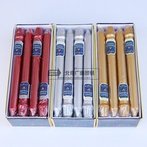 10-inch European-style plated color long pole candle sample room decoration candle light dinner candlelit candles high 25cm candles