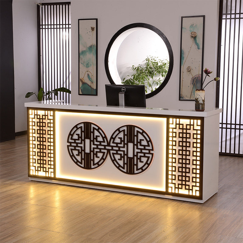 New Chinese retro cash register bar beauty salon front desk health Hall Antique Reception desk Chinese style restaurant counter