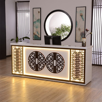 New Chinese style Retro cashier bar Beauty salon front desk Health hall Antique reception desk Chinese style restaurant counter