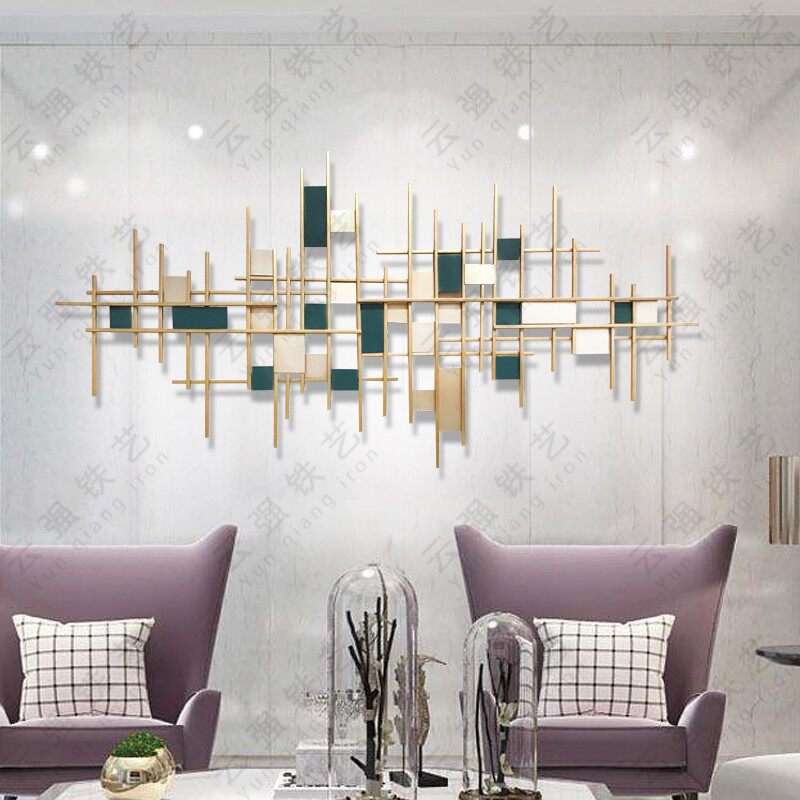 Nordic Iron Art Wall-mounted Solid geometric Decorative Wall Decoration Living Room Hotel Softly Fitted with metal wall Pendant Pendant