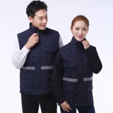 Зимний светоотражающий стеганый жилет для работы, увеличенная толщина, делается под заказ