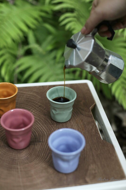 Retro Italian Bialetti Moka Coffee Cup Set of 6, Limited Edition, Designer Tea Cups
