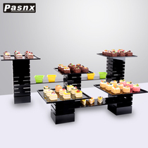 Buffet cold food display stand Tea break table Dessert table decoration Acrylic fruit tray Cake snack shelf