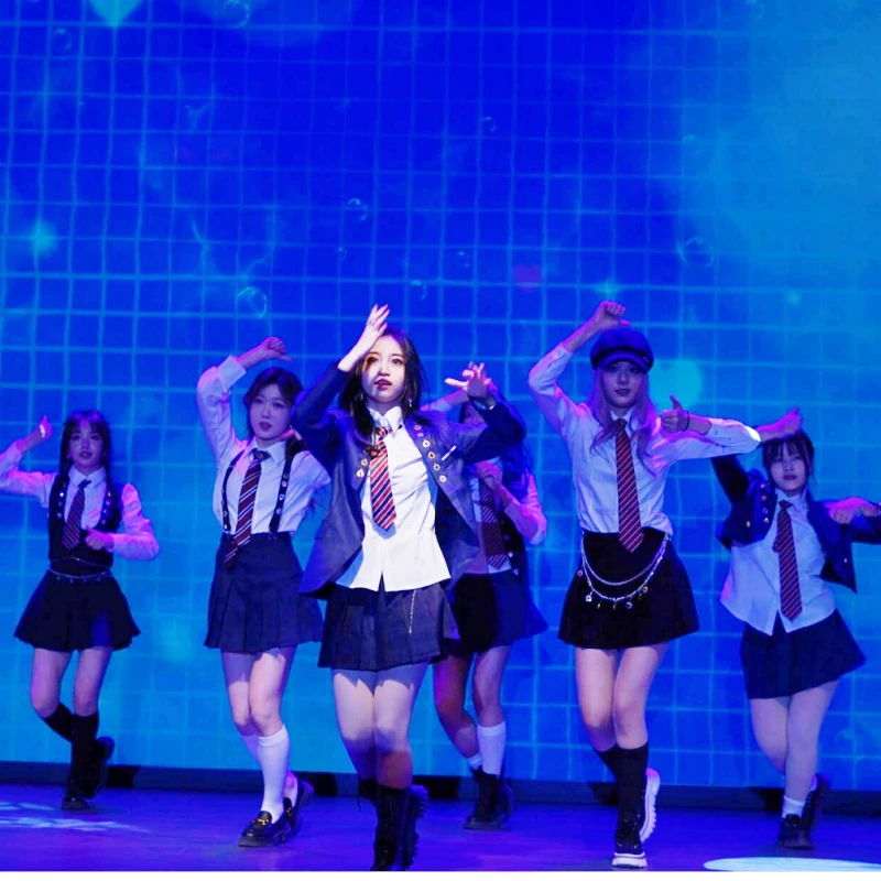 Ive Zhang Yuanying same KPOP women's group playing the campus college style performance service student clothes jk uniform set