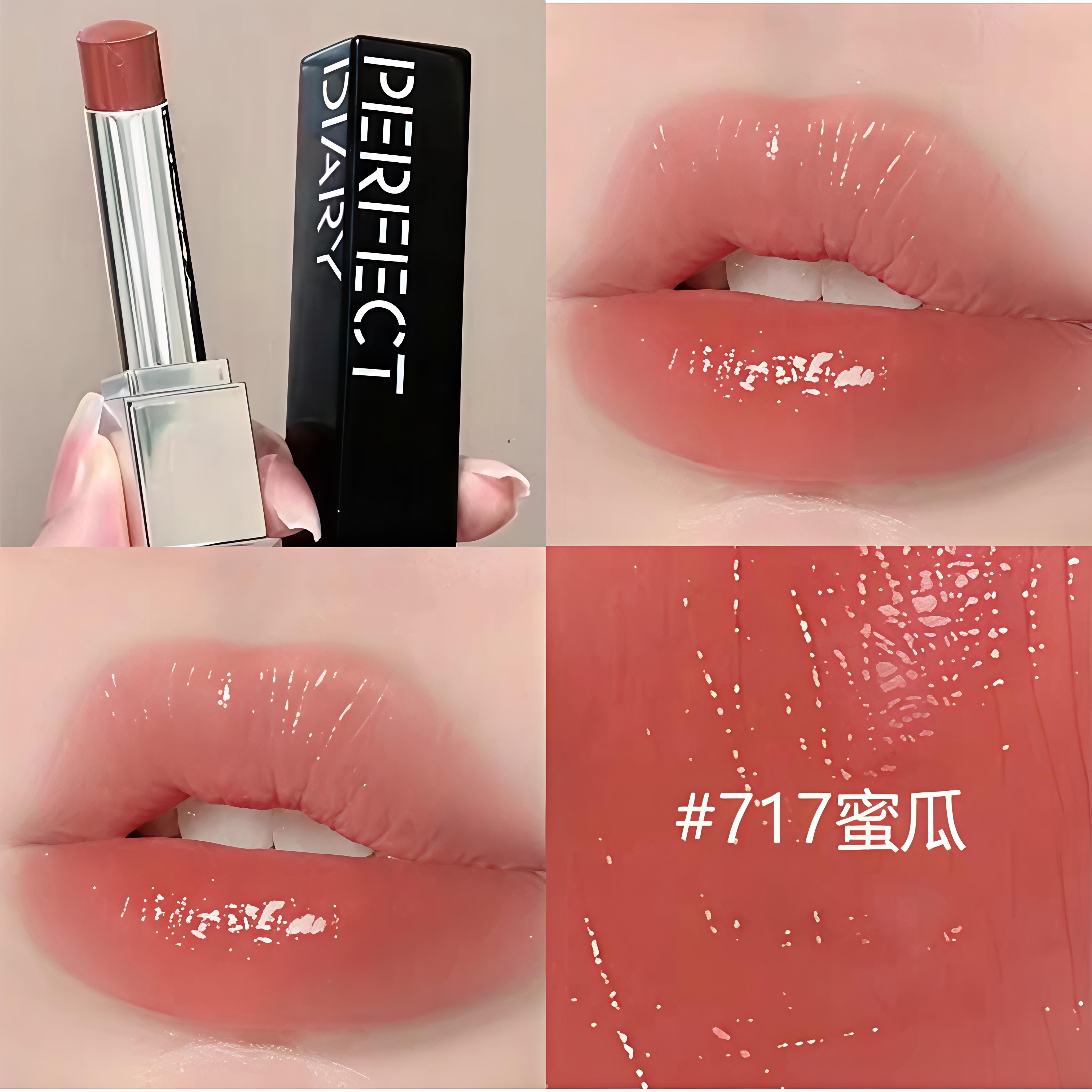 Губная помада Perfect Diary Bionic film Lipstick glaze 717 honeydew третьего поколения, увлажняющая помада с легкой текстурой, стойкая отбеливающая помада для осени и зимы
