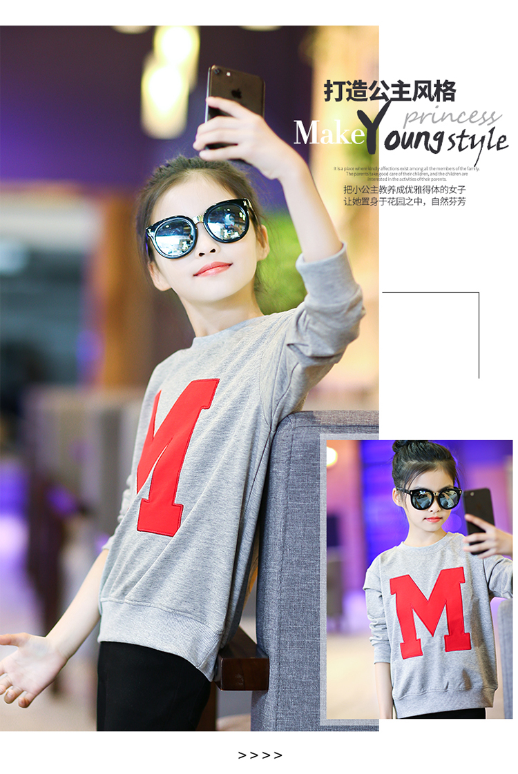 Áo len nữ mùa thu và đông 8 trẻ em 9 mùa xuân và mùa thu chạm đáy áo thun cotton 10 trẻ lớn 11 nữ sinh tiểu học 12 tuổi áo nữ trung niên