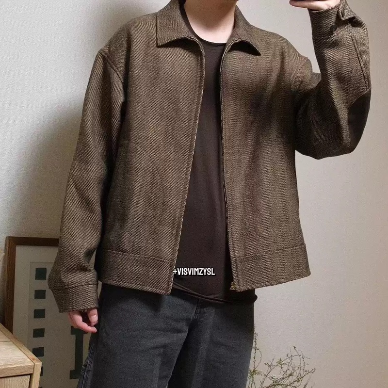 Visvsvm Visvim Style 26Ss Strato Jkt Cotton and Linen Blend Zipper Jacket