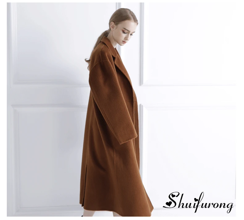 2017 mùa thu và mùa đông mới Áo khoác cashmere của Albaka - Trung bình và dài Coat