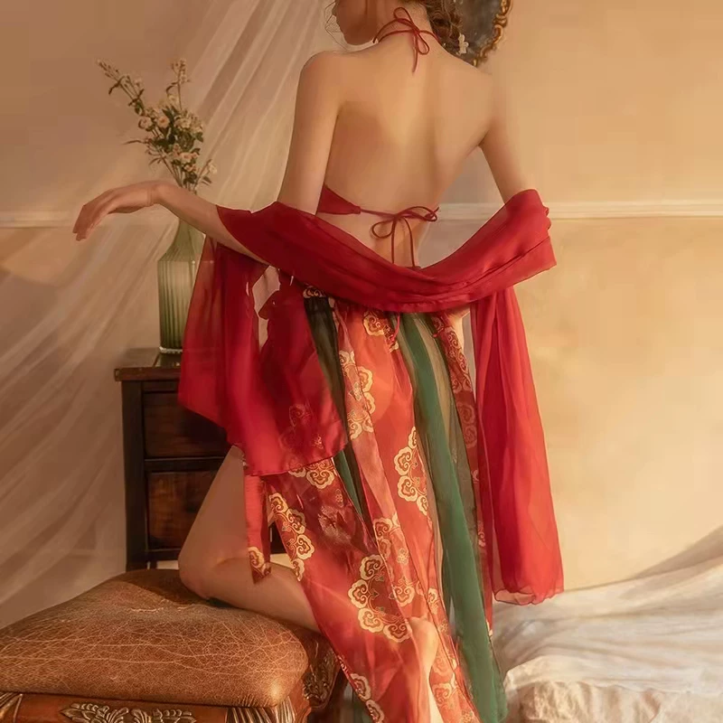 Сексуальное белье, дуду, униформа, пижама, набор, без спинки