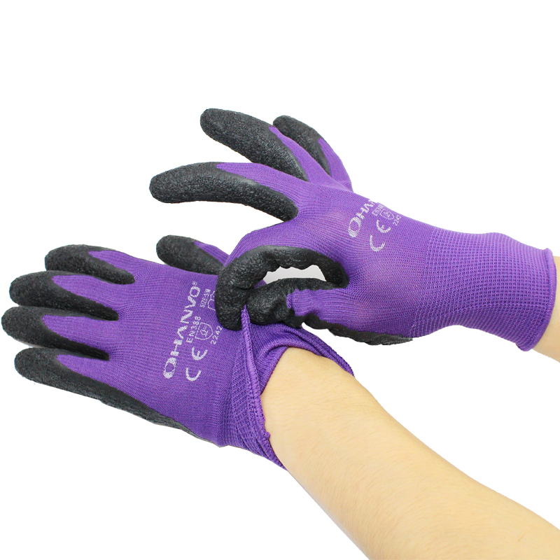 Gardening labor protection gloves anti-thorn non-slip planting flowers fertilizing weeding protective gloves wear-resistant breathable nitrile latex gloves