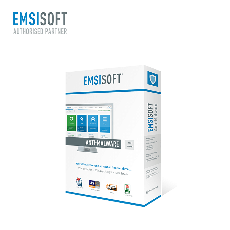 Official genuine Emsisoft Anti-Malware Home antivirus software