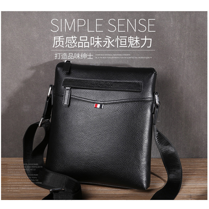 2022 new business men's bag trend bag messenger bag leather bag first layer cowhide men's casual bag backpack bag