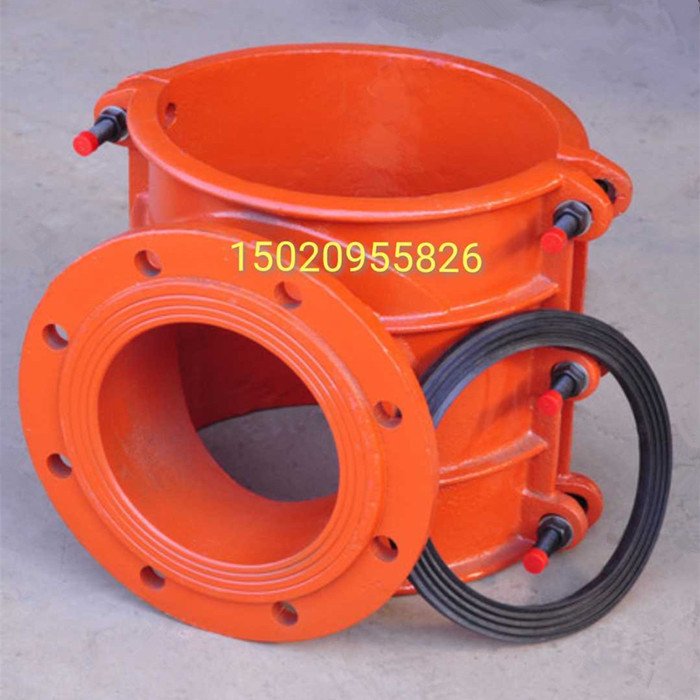 PVCPE280 pipe expansion joint Cast iron saddle Three-way pipe grafting Huff joint water card water saddle
