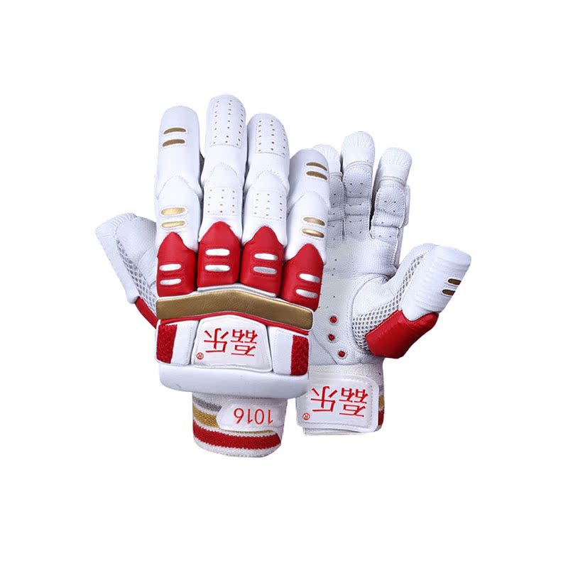 Lei Le cricket batsman gloves right hand cricketbattingglovesRH full finger protection Chinese red thickened