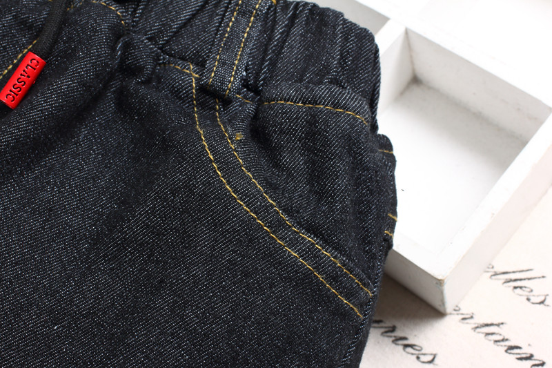 Quần denim trẻ em mùa thu đông mới bé gái cộng với quần nhung dày bé gái cộng với quần cotton dày dài bên ngoài mặc yếm bò bé gái đẹp