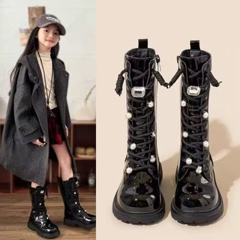 Girls' Boots, Autumn and Winter Style, Kidsren's High Boots, Soft Sole, Non-Slip, Fashionable and Versatile, Little Girl's Princess Boots, Boots