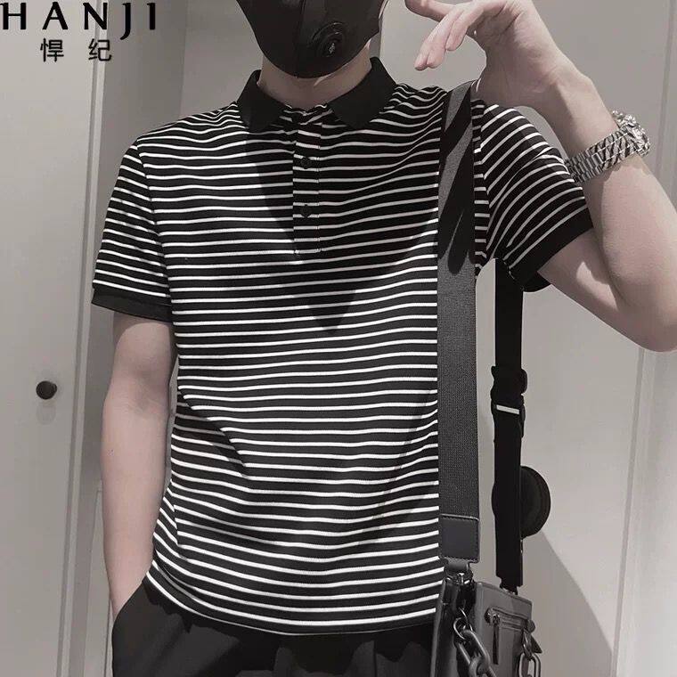 les slim fit trendy small size XS men's T-shirt S size 155160 short POLO shirt social spirit guy short sleeves