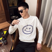 2020 new acrosse mens round collar Korean version trendy long sleeve T-shirt autumn tide cards Jane about 100 hitchman blouses