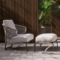 Outdoor rattan sofa courtyard waterproof rattan chair outdoor Villa outdoor balcony garden rattan coffee table furniture