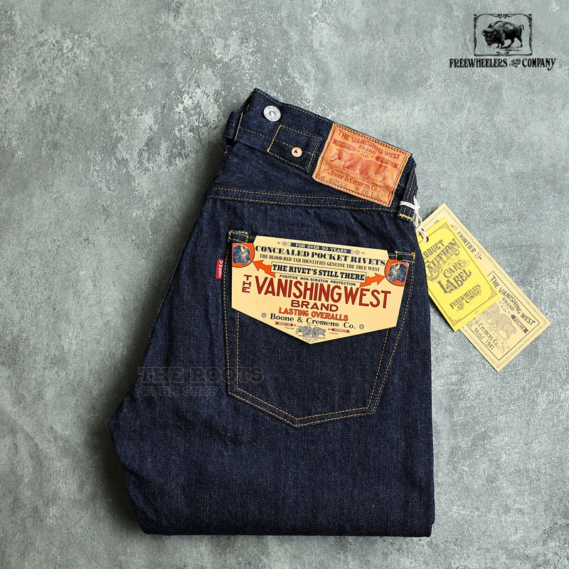 Japanese-Made Freewheelers Lot601Xx1941 14oz Denim Straight-Leg Jeans with Paris Buckle