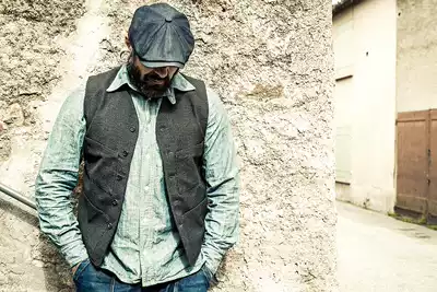 Fleurs De Bagne French floral oil wax stitching vest