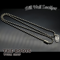 Spot United States Bill Wall Leather handmade silver jewelry 925 silver BWL classic tag bead chain necklace