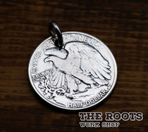 Spot Japan NorthWorks NP-05 craftsmen hand - knocked 50 cents Morgan silver coin handknocked on text necklace