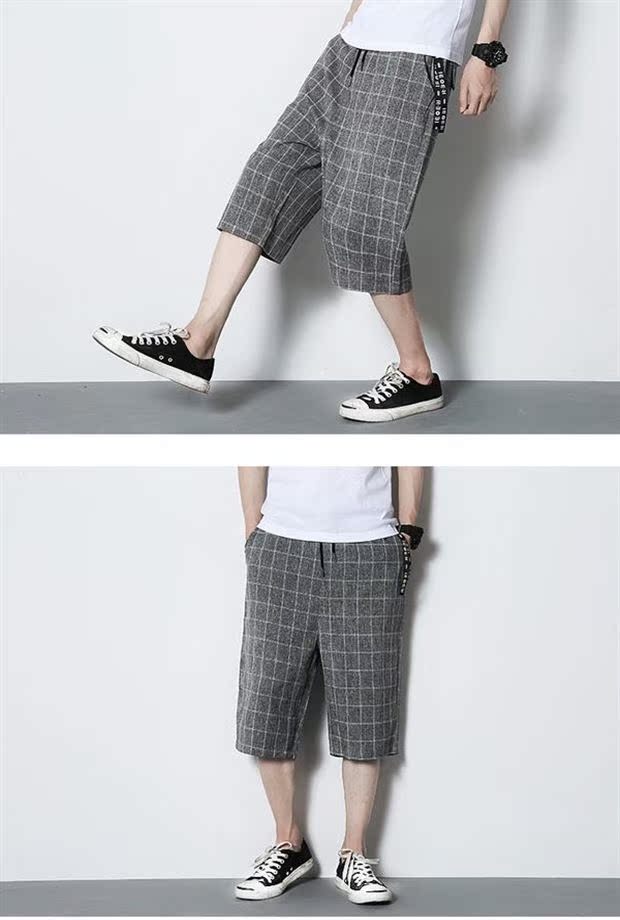 Mùa hè 2018 mới thể thao quần short giản dị cộng với quần lửng cạp cao cỡ lớn quần lửng hậu cung phiên bản Hàn Quốc của quần nam thủy triều quần ngố nam