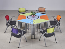 Variety combination polygon training table splicing staff meeting table Training table and chair combination Free combination table and chair