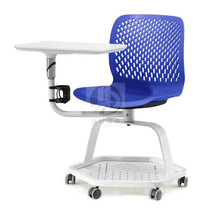 Pulley table and chair integrated training chair with writing board Multi-function disc conference chair with table board Smart classroom table and chair