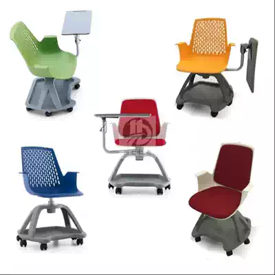 Fashion big writing board training chair backrest hollow breathable conference chair writing board foldable storage student Chair