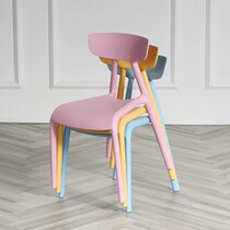 Nordic childrens plastic chair four-legged back chair home stool casual chair without armrests plastic dining chair