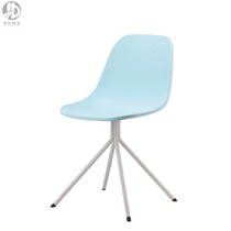 Fashion personality Nordic industrial dining table and chair plastic soft seat book chair modern simple office staff table and chair