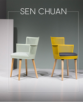 Nordic comfortable afternoon chair hotel lobby chair solid wood foot leisure chair modern simple sofa home chair