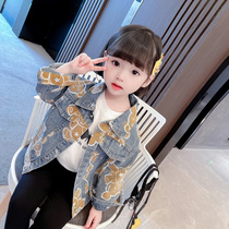 Girls denim coat 2021 new autumn women baby spring and autumn foreign children early autumn childrens clothing coat