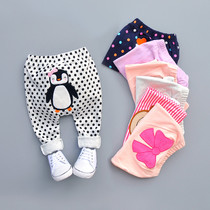 Girls  pants butt pants Spring and autumn wear baby baby big pp Harun pants Childrens leggings autumn 0-3 years old 1