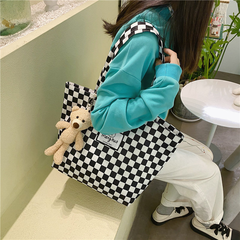 Chessboard Plaid Special Bag 2021 new Korean version Fashion mother and baby bag Jane about 100 hitch a large capacity handheld mommy bag