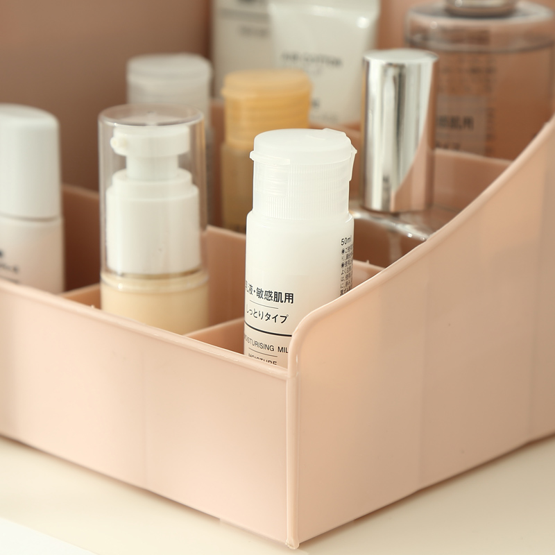 Cosmetic Storage Box Dorm Table Top Shelf Makeup Table Containing Basket Facial Mask Lipstick Red Makeup Brush Storage Drawer