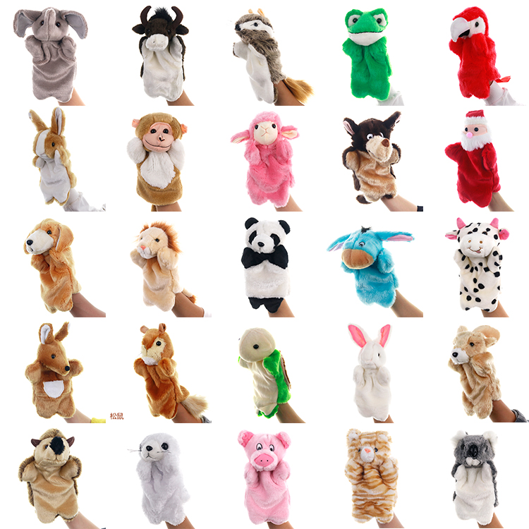 Promotional hand puppet plush toys family parent-child interactive kindergarten class props increase fun simulation animals