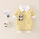 Baby clothes autumn and winter clothes for men and women baby cute super cute crawling clothes plus cotton quilted jacket autumn and winter full moon jumpsuit