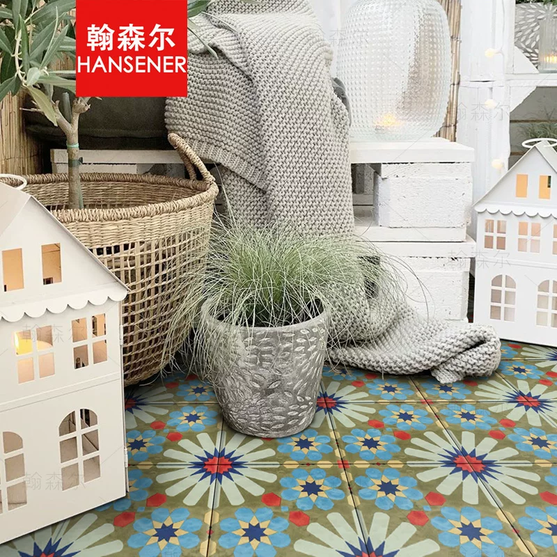 Hansonl toilet garden balcony small floor tile retro handmade tiles bathroom wall tile kitchen tile 1100