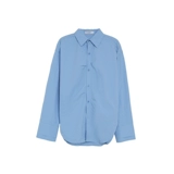 Genesisboy/8.22 20:00 Элегантный складной складной дизайн рукава свободный и вертикальный длинный рубашка