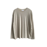 Шерстяная эластичная ткань, базовый лонгслив, футболка подходит для мужчин и женщин, свободный крой