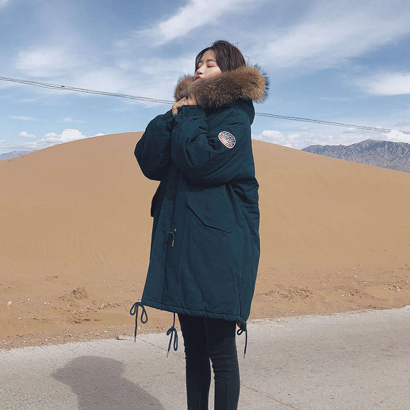 Sandro Moscoloni2021 Winter Korean version Loose Warm Medium Long Version Tooling Pike Casual Cotton Clothing Tide