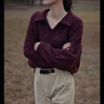 Sandro Moscoloni French style retro little crowdfunding approx. 100 hitch loose Lazy Texture Knitted Sweaters