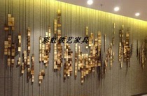 European metal model room wall decoration wrought iron abstract wall Wall Wall background decoration hotel lobby light luxury large soft clothing