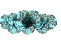 New Chinese three-dimensional Wrought iron hollow lotus leaf Lotus wall decoration pendant Living room creative wall hanging Hotel wall decoration